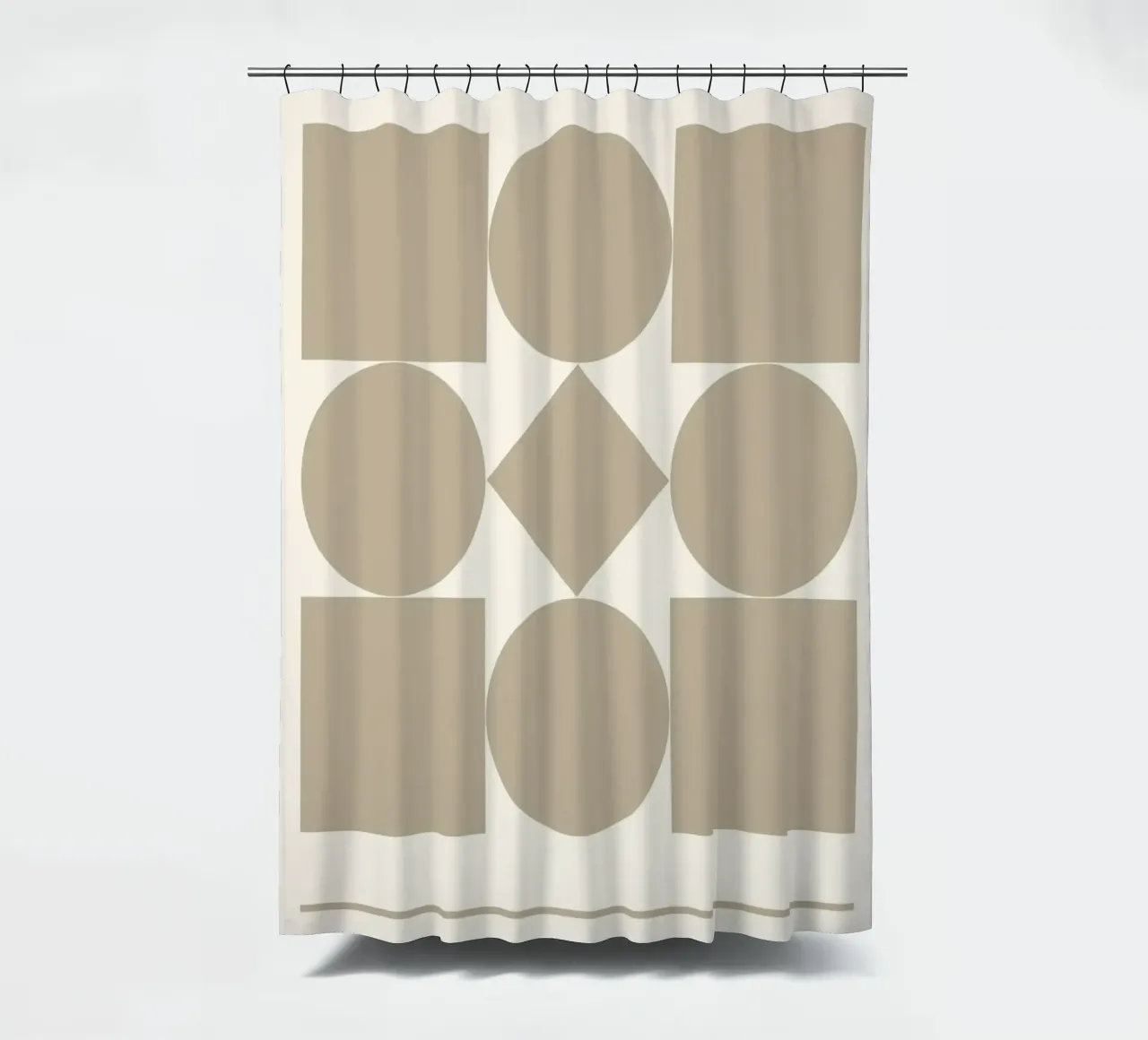Shapes in balance - Bauhaus geometry shower curtain by Casa Calm