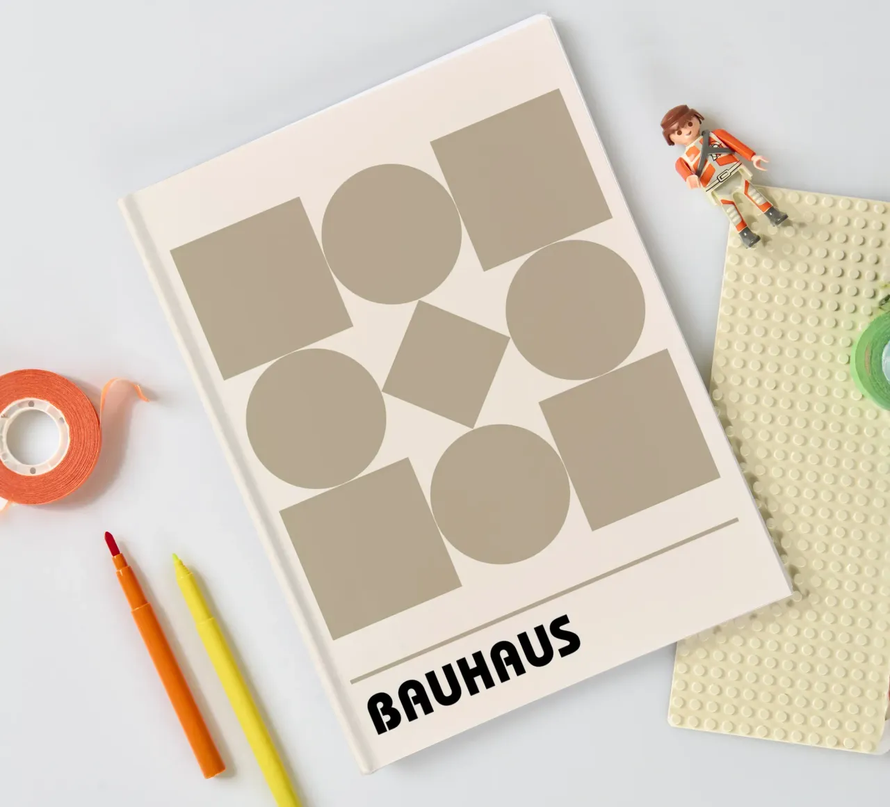Shapes in balance - Bauhaus geometry notebook by Casa Calm