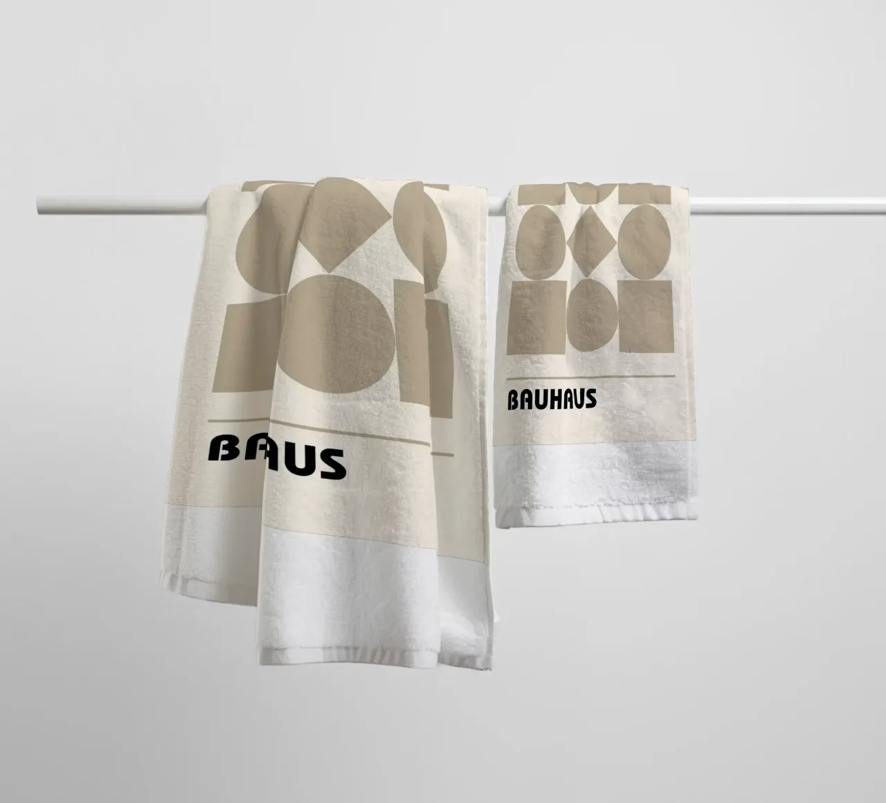 Shapes in balance - Bauhaus geometry towel by Casa Calm