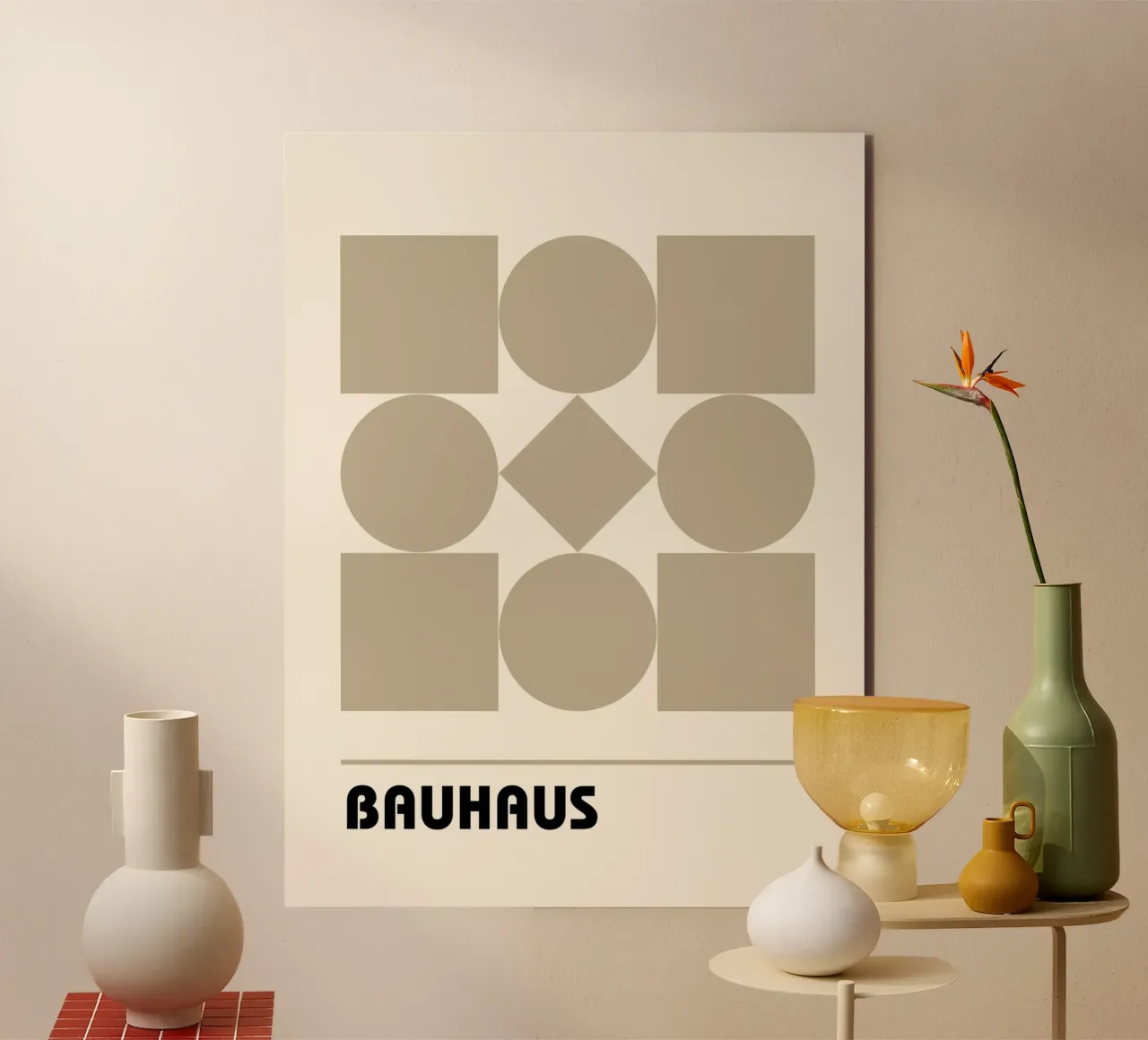 Forme in equilibrio - Geometria Bauhaus alluminio dibond da Casa Calm