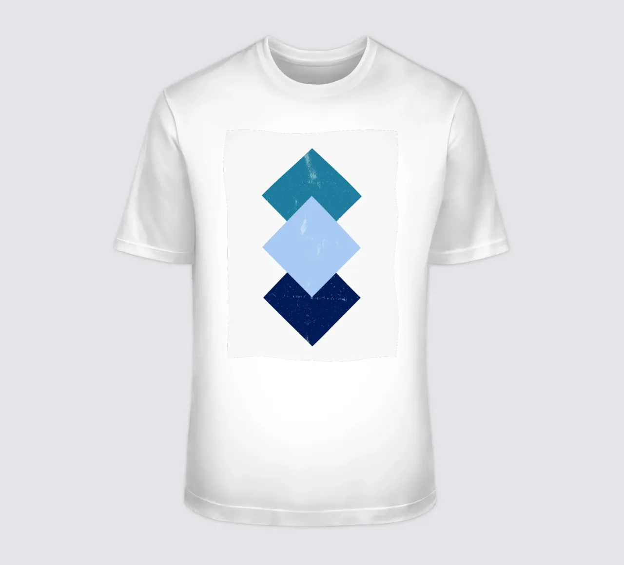 Forme minime blu - Poster geometrico retrò t-shirt da Casa Calm