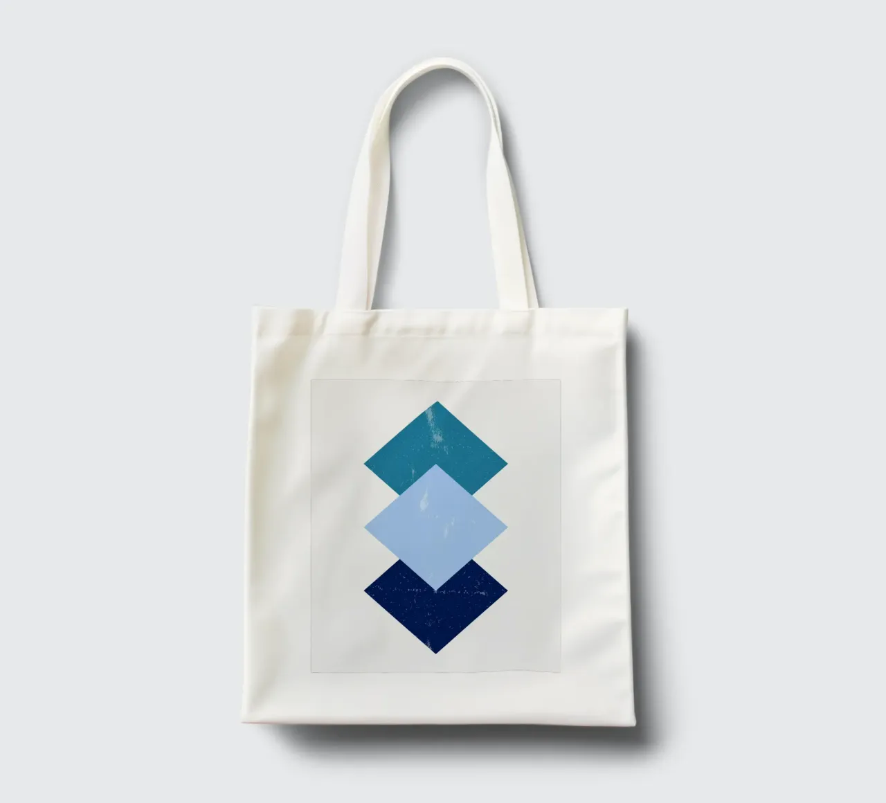 Forme minime blu - Poster geometrico retrò borsa in juta da Casa Calm