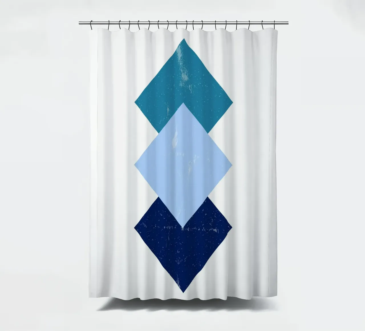 Forme minime blu - Poster geometrico retrò tenda da doccia da Casa Calm