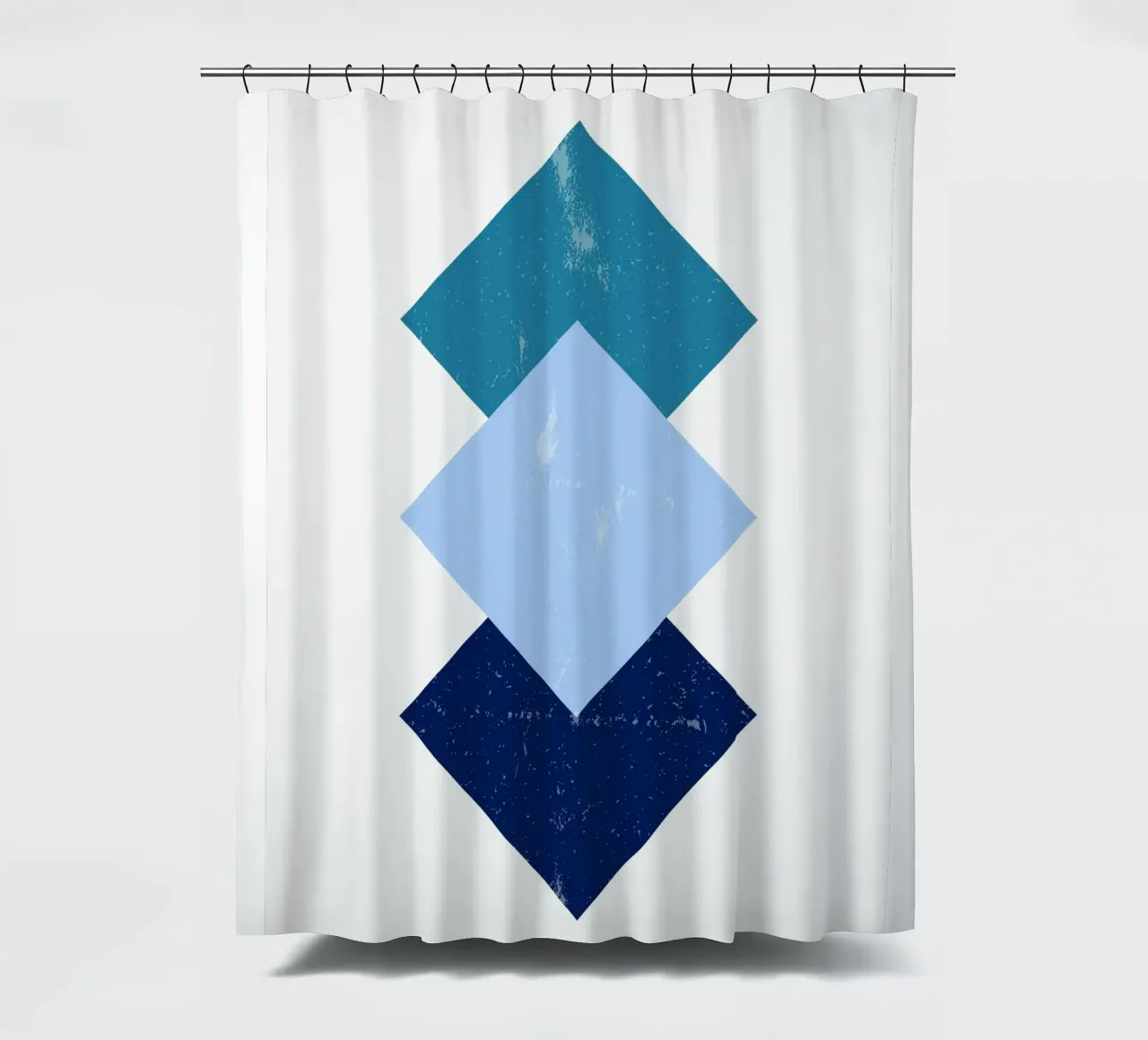 Forme minime blu - Poster geometrico retrò tenda da doccia da Casa Calm