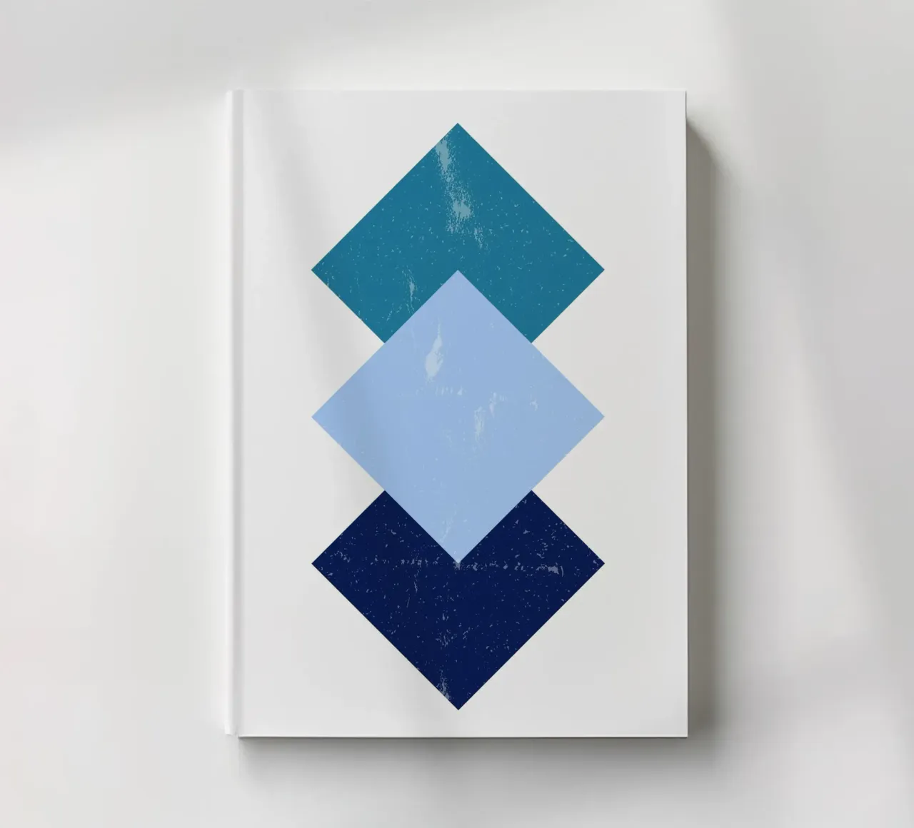 Minimal Blue Shapes - Geometric Retro Poster notebook by Casa Calm