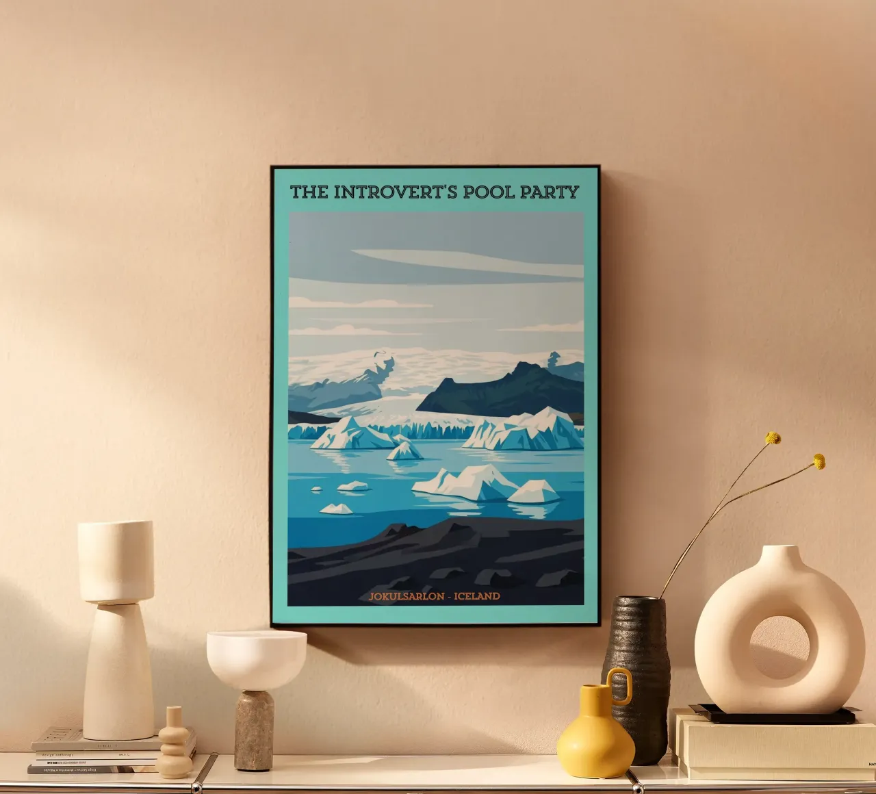 ICELAND - JOKULSARLON: The Introvert's Pool Party pannello forex da ZEN VACATION