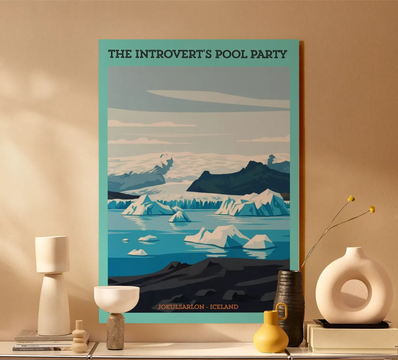ICELAND - JOKULSARLON: The Introvert's Pool Party pannello forex da ZEN VACATION