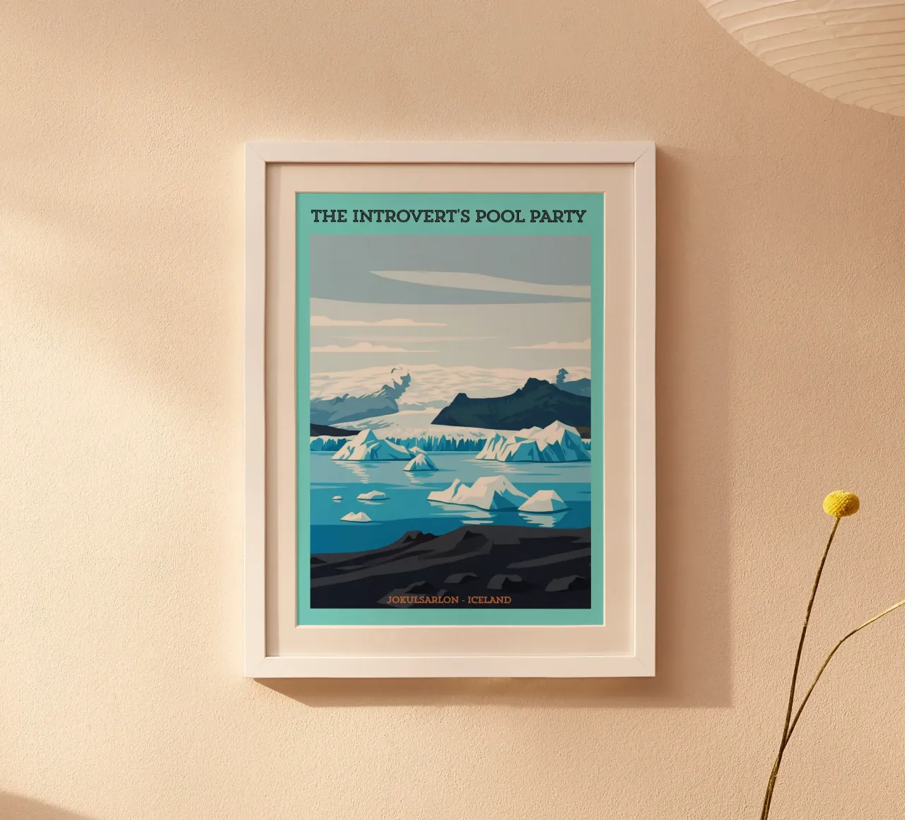 ICELAND - JOKULSARLON: The Introvert's Pool Party poster da ZEN VACATION