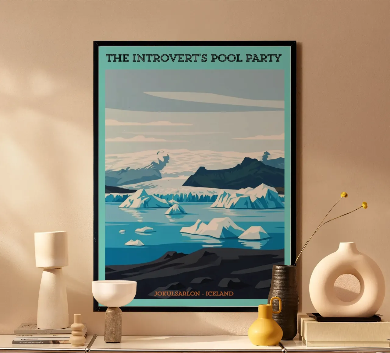 ICELAND - JOKULSARLON: The Introvert's Pool Party poster da ZEN VACATION