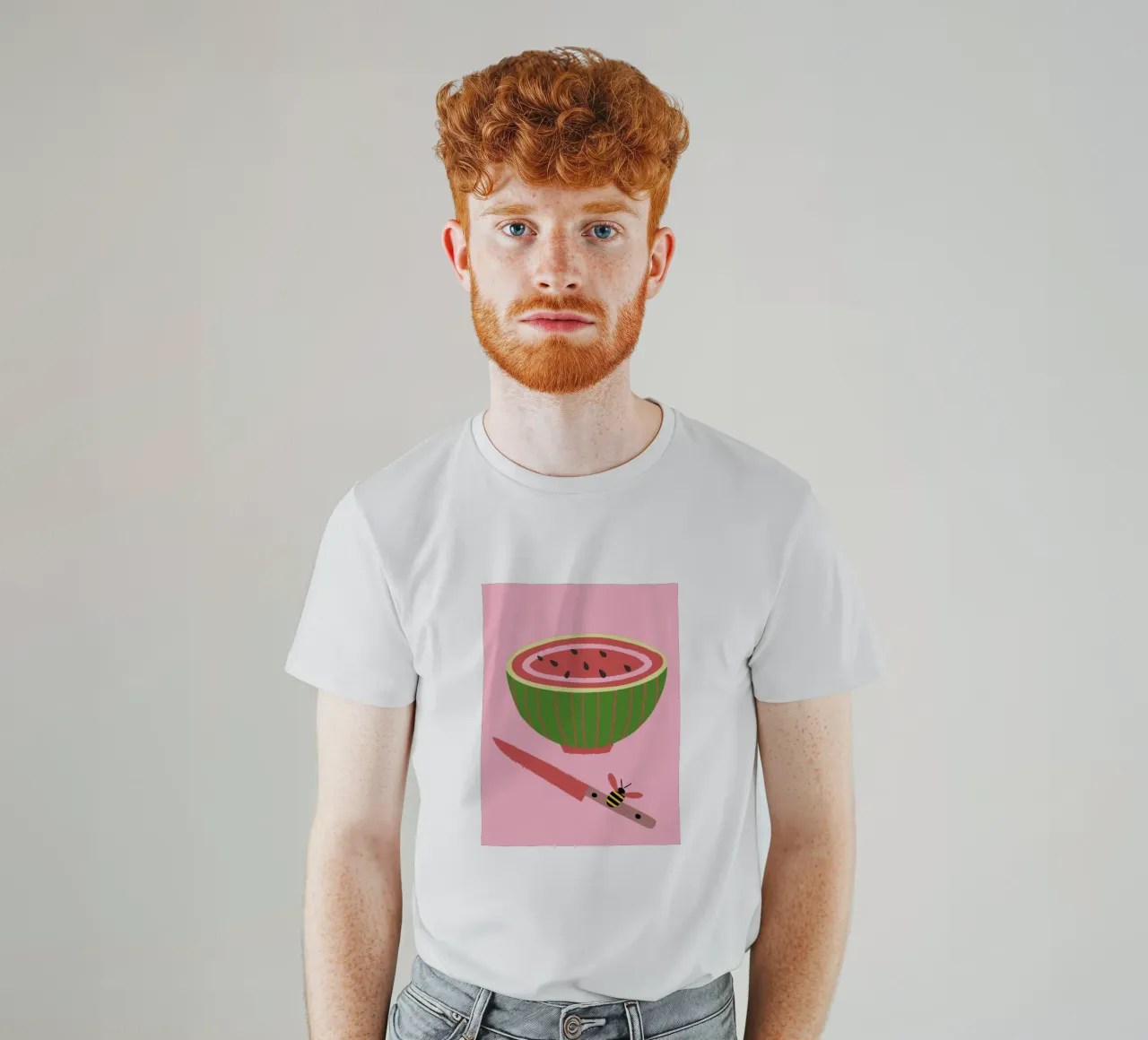 Anguria e api t-shirt da TRENDY POSTER SHOP