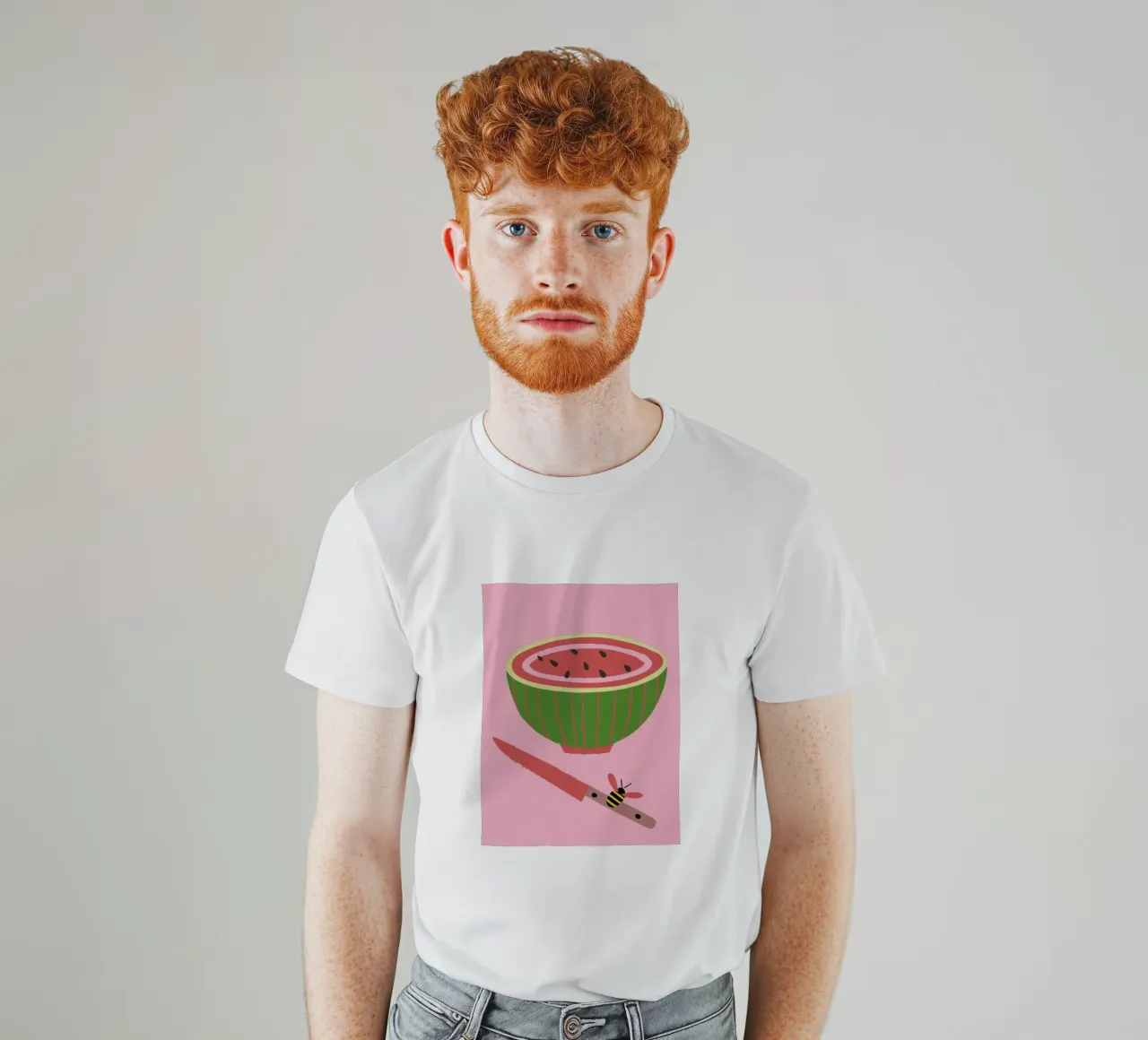 Anguria e api t-shirt da TRENDY POSTER SHOP