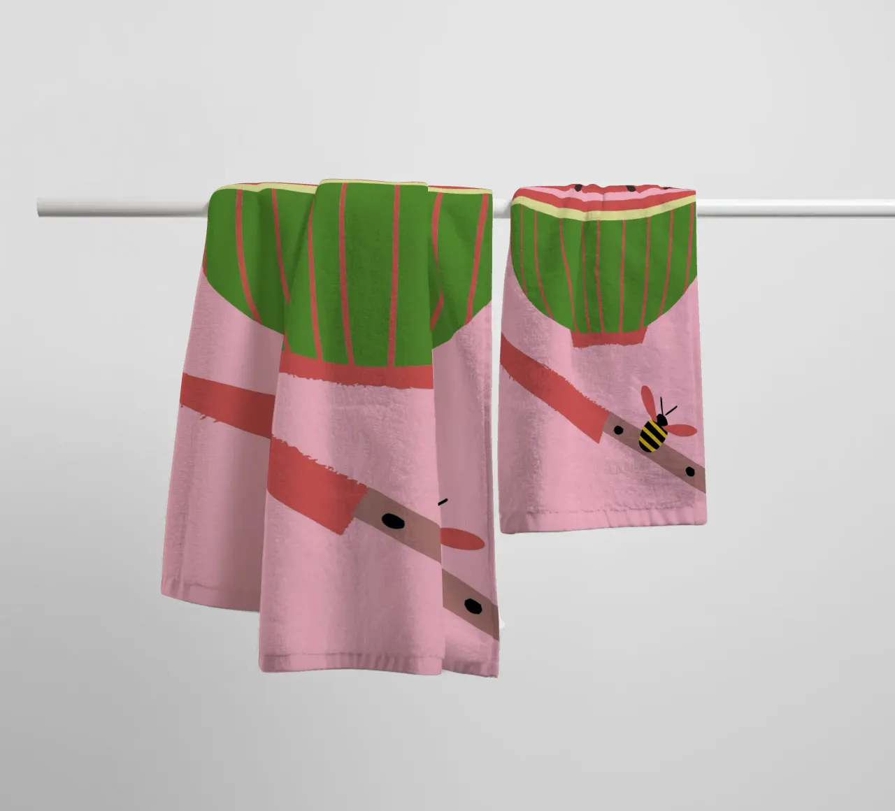 Anguria e api asciugamano da bagno da TRENDY POSTER SHOP