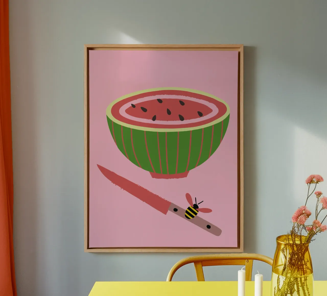 Anguria e api tela da TRENDY POSTER SHOP