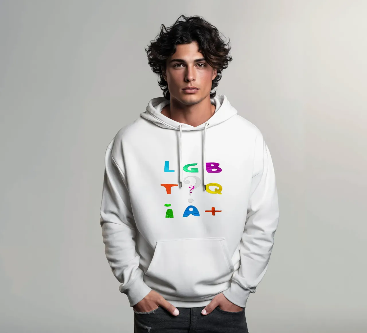 L G B T Q I A + felpa con cappuccio da Vintage Van Gogh