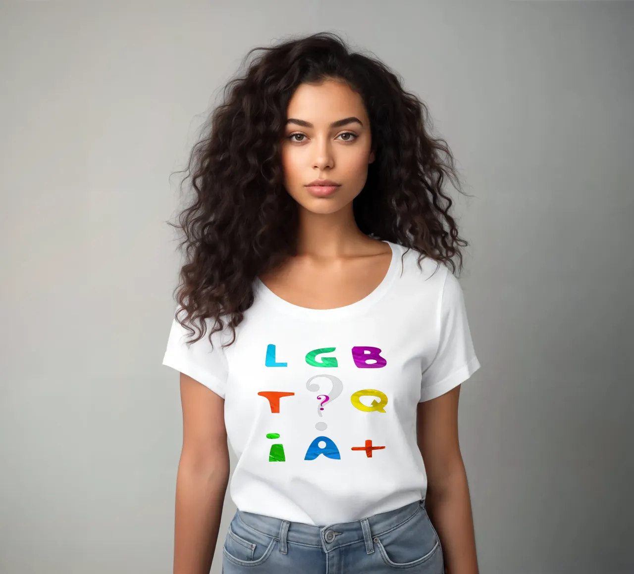 L G B T Q I A + t-shirt da donna da Vintage Van Gogh
