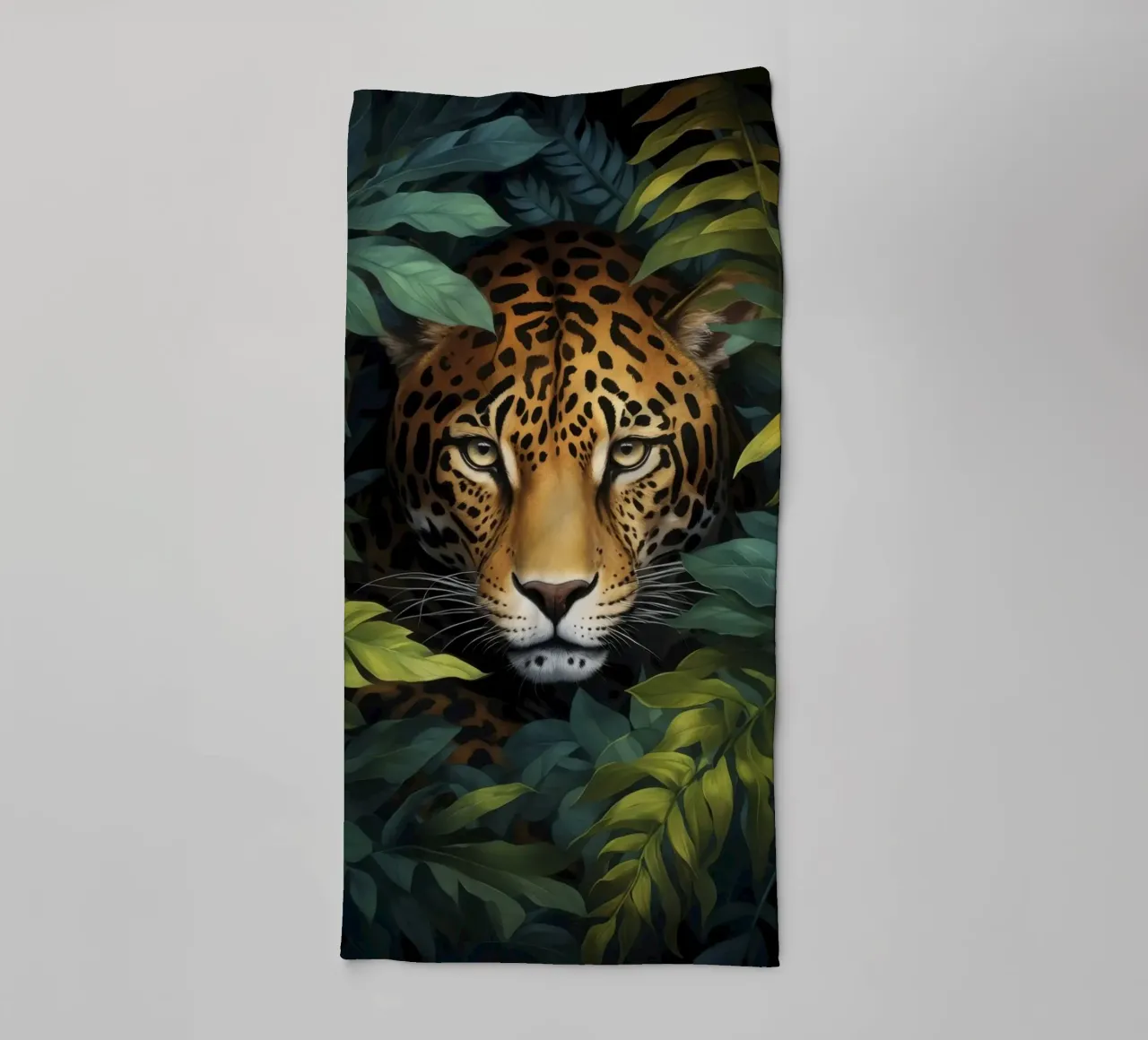 Ghepardo tropicale da fissare nella giungla asciugamano da bagno da Andrea Haase Modern Home