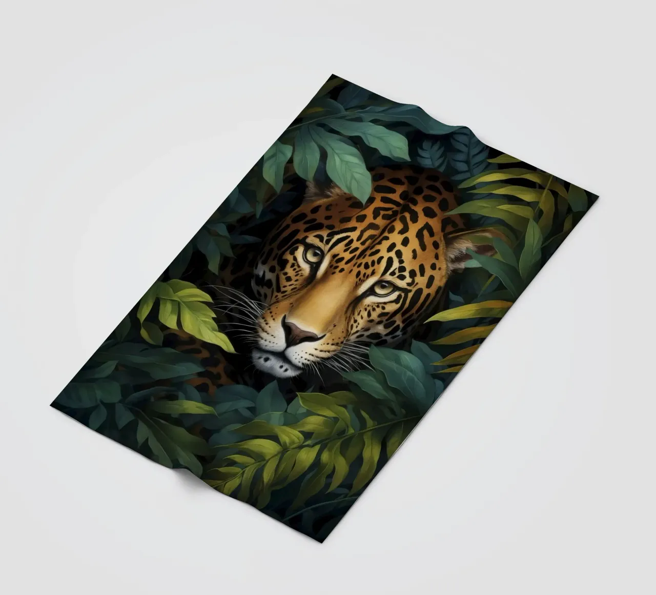 Ghepardo tropicale da fissare nella giungla coperta in pile da Andrea Haase Modern Home