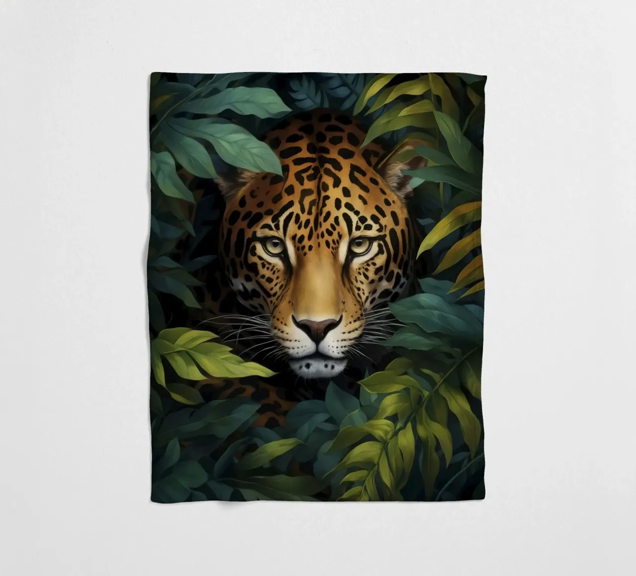 Ghepardo tropicale da fissare nella giungla coperta in pile da Andrea Haase Modern Home