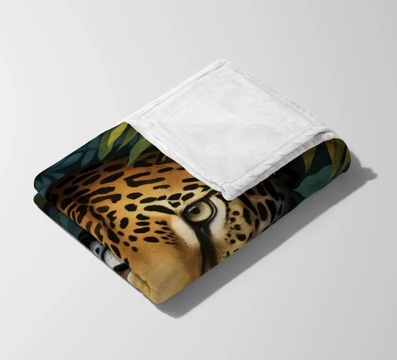 Ghepardo tropicale da fissare nella giungla coperta in pile da Andrea Haase Modern Home