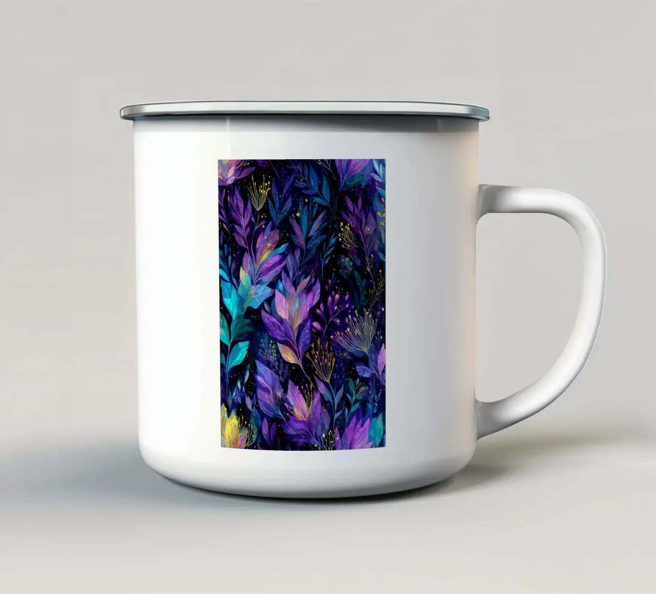Magico prato blu e viola tazza in smalto da Justyna Jaszke JBJart