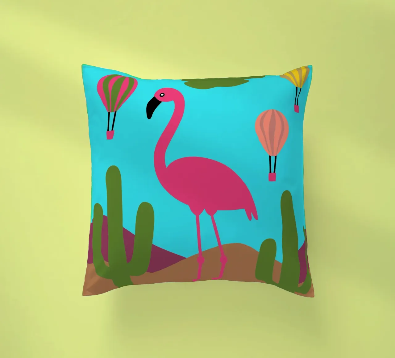 Fenicottero Uccello cuscino da TRENDY POSTER SHOP
