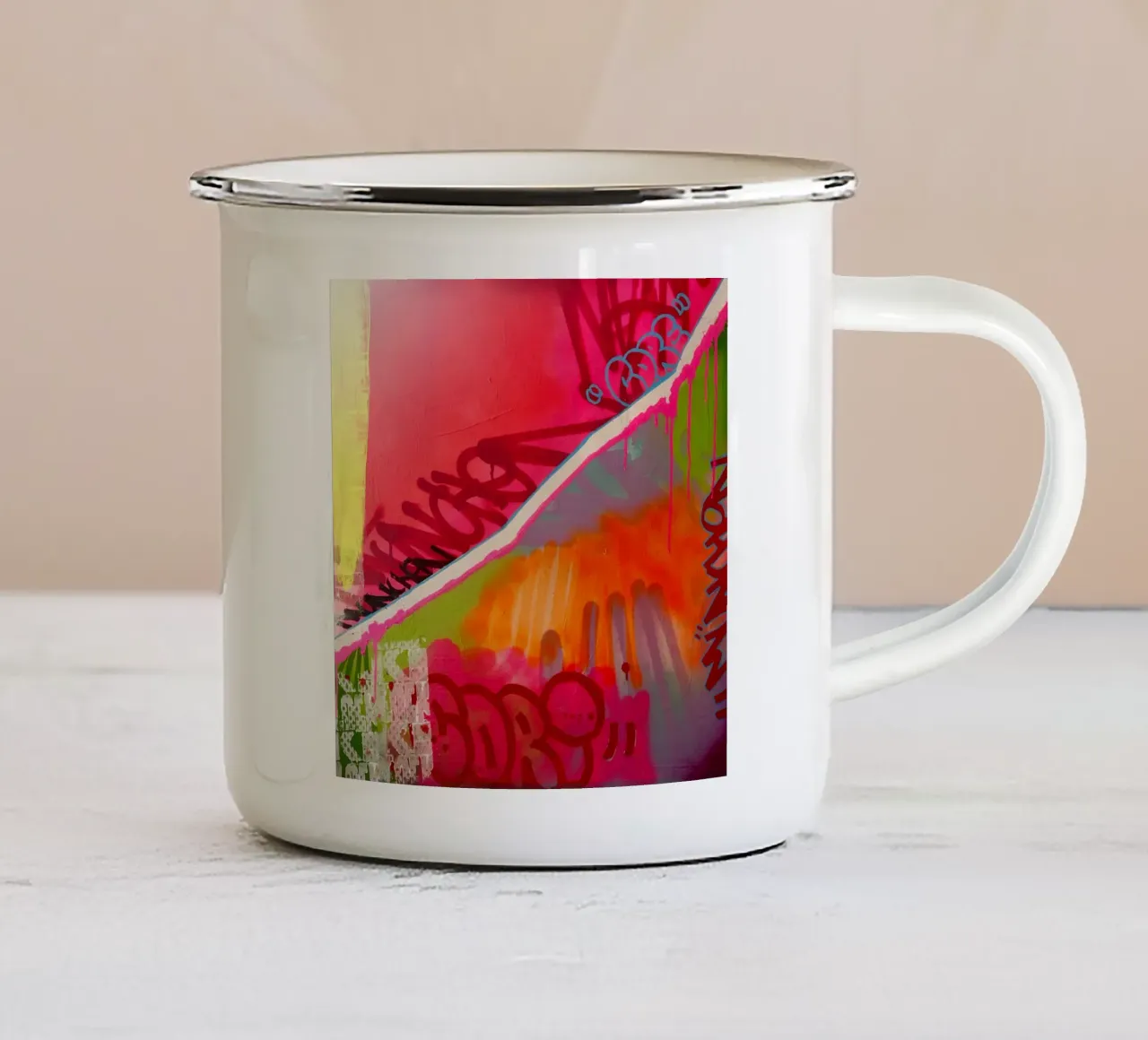 Urban Art tazza in smalto da Flo Klein