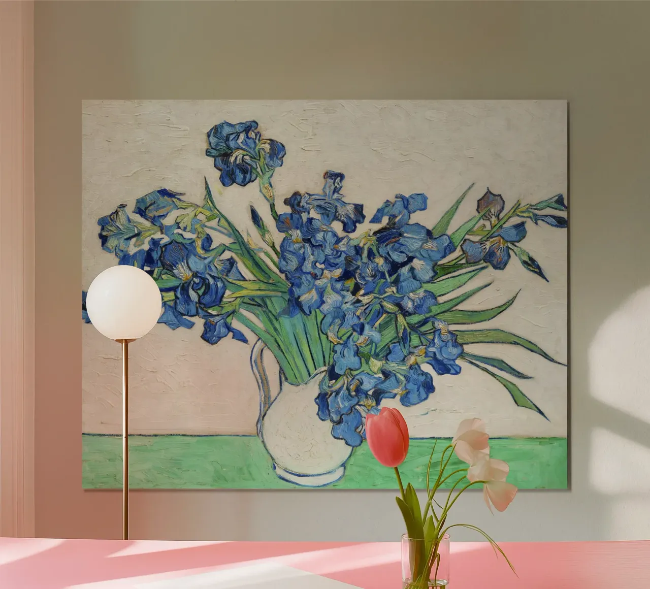 Gli iris di Vincent van Gogh (1890) poster con telaio in plastica da Jolie Prints