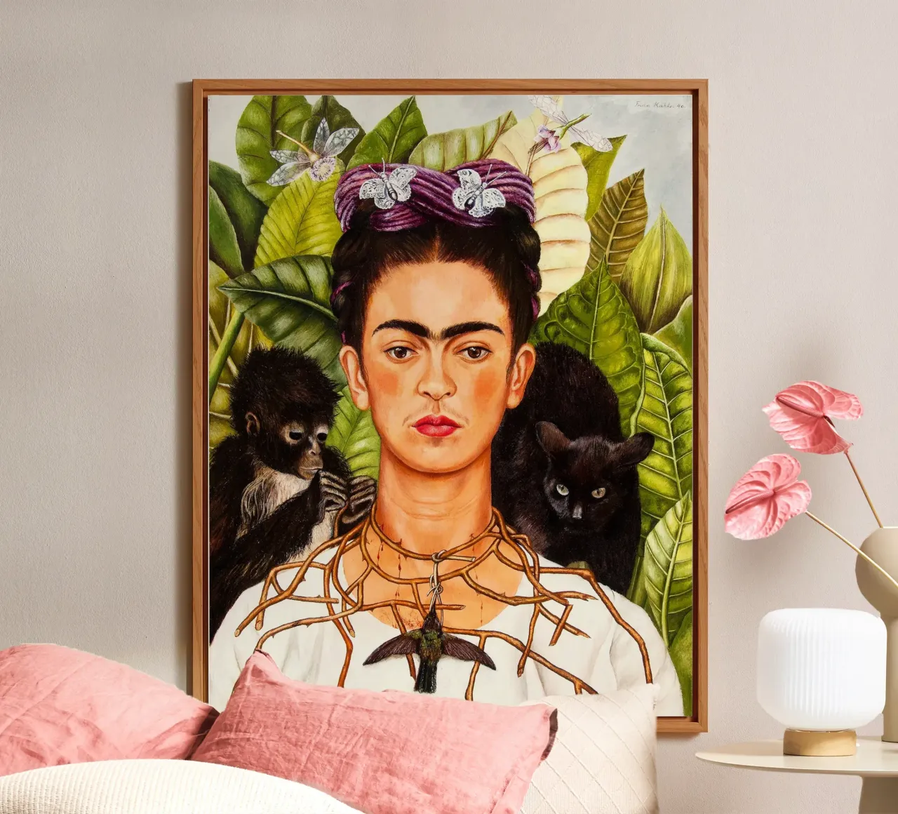 Frida Kahlo’s Self-Portrait with Monkeys alu-dibond by Art History