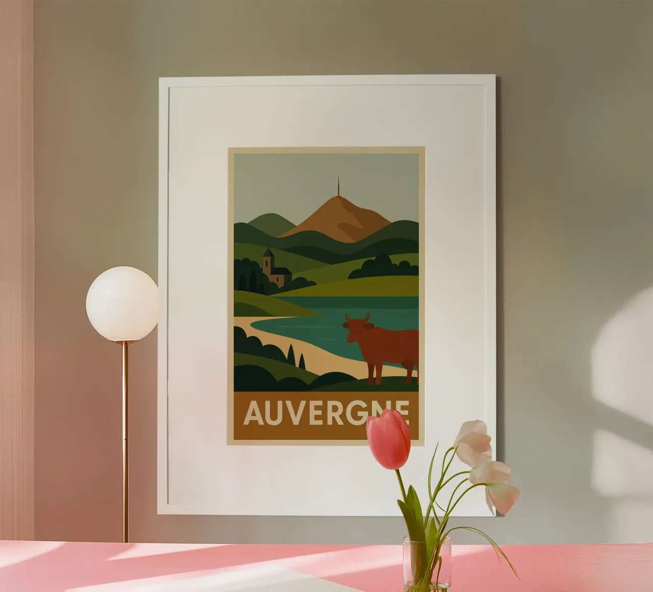 Volcanic Auvergne - nature in graphic majesty poster by JETLAG | affiches voyage