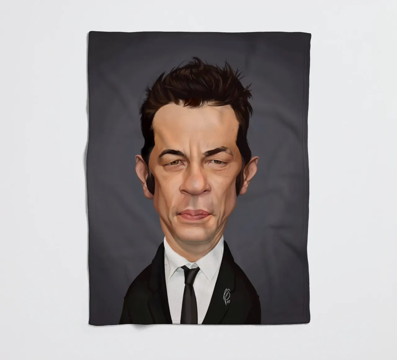 Benicio Del Toro fleece blanket by Rob Art | Illustration
