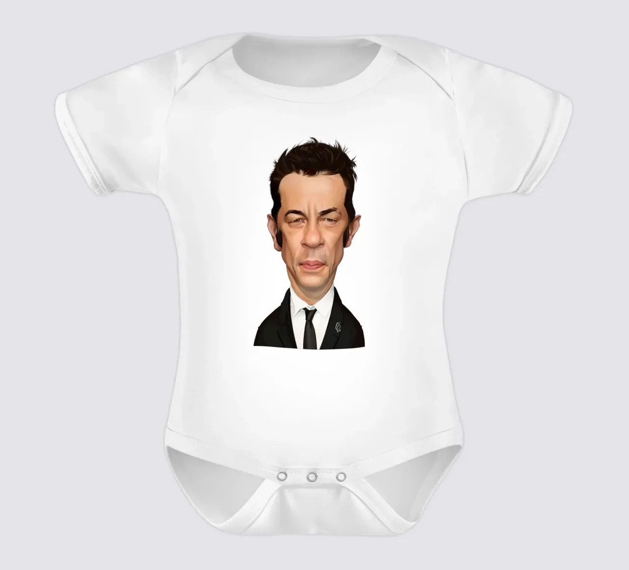 Benicio Del Toro short-sleeve baby romper by Rob Art | Illustration