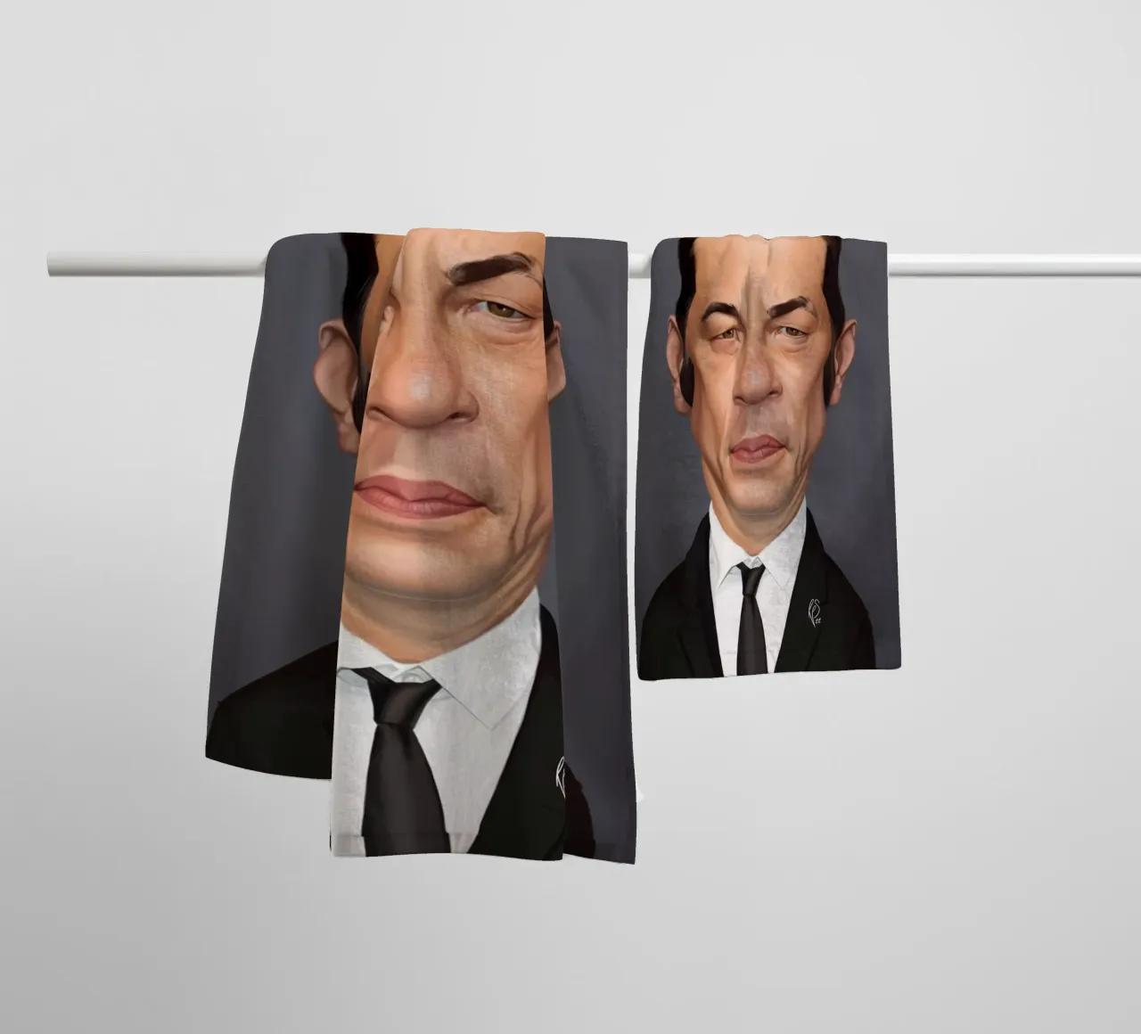 Benicio Del Toro towel by Rob Art | Illustration