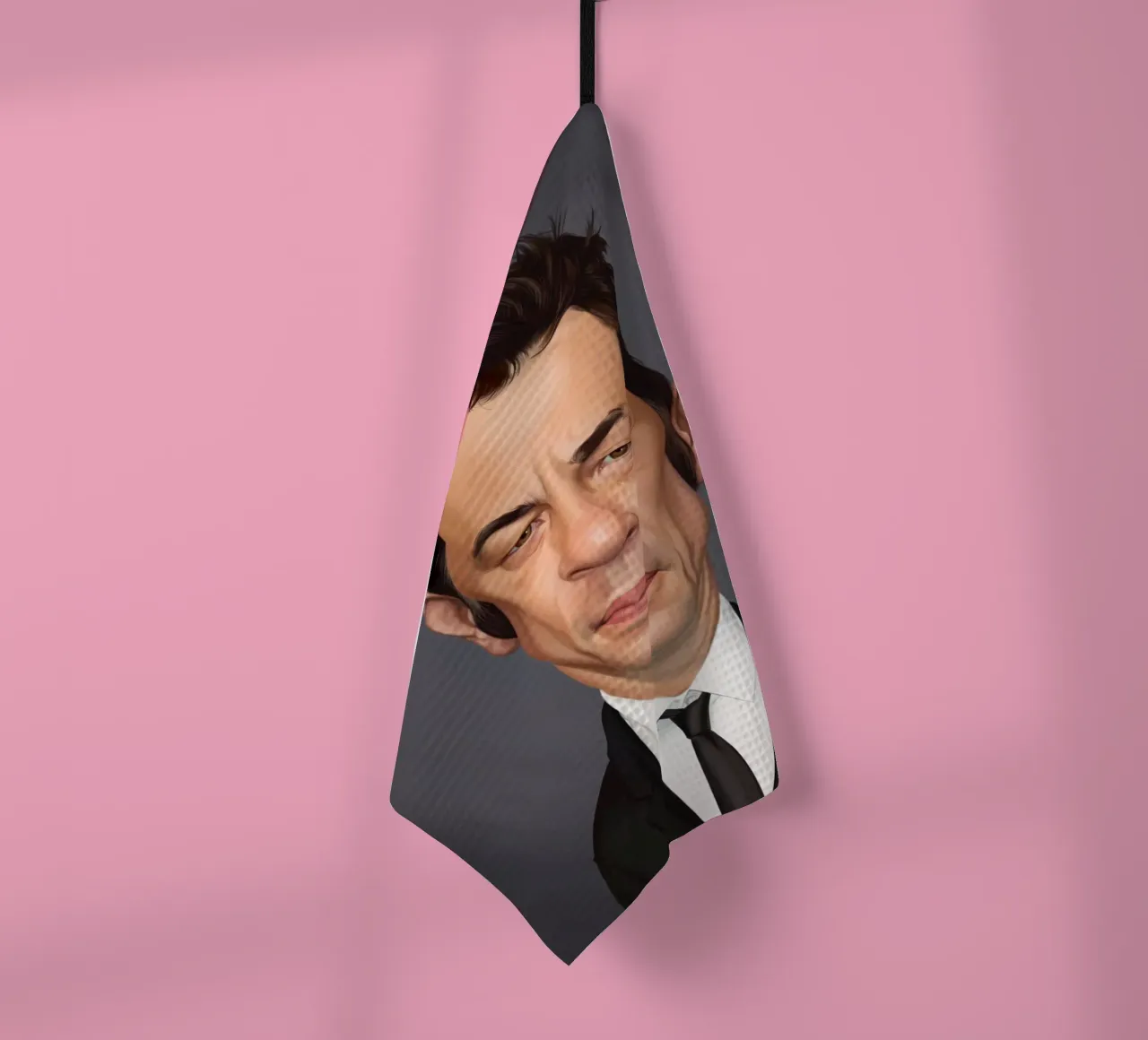 Benicio Del Toro tea towel by Rob Art | Illustration