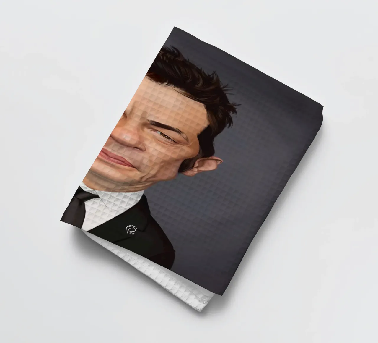 Benicio Del Toro tea towel by Rob Art | Illustration