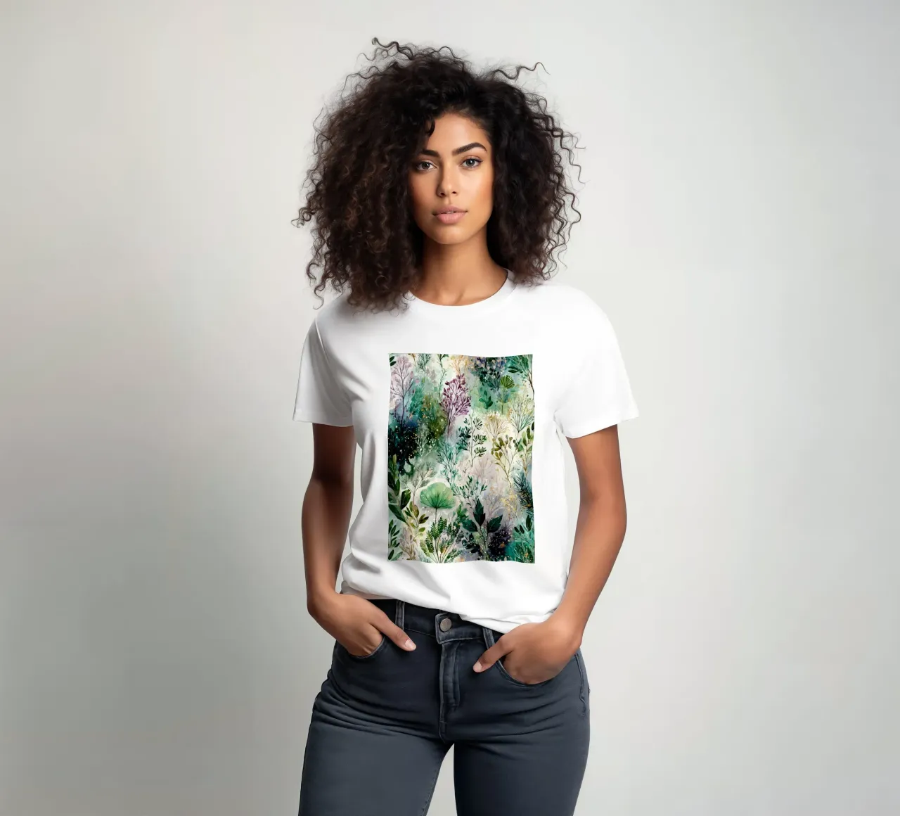 Floral meadow t-shirt by Justyna Jaszke JBJart