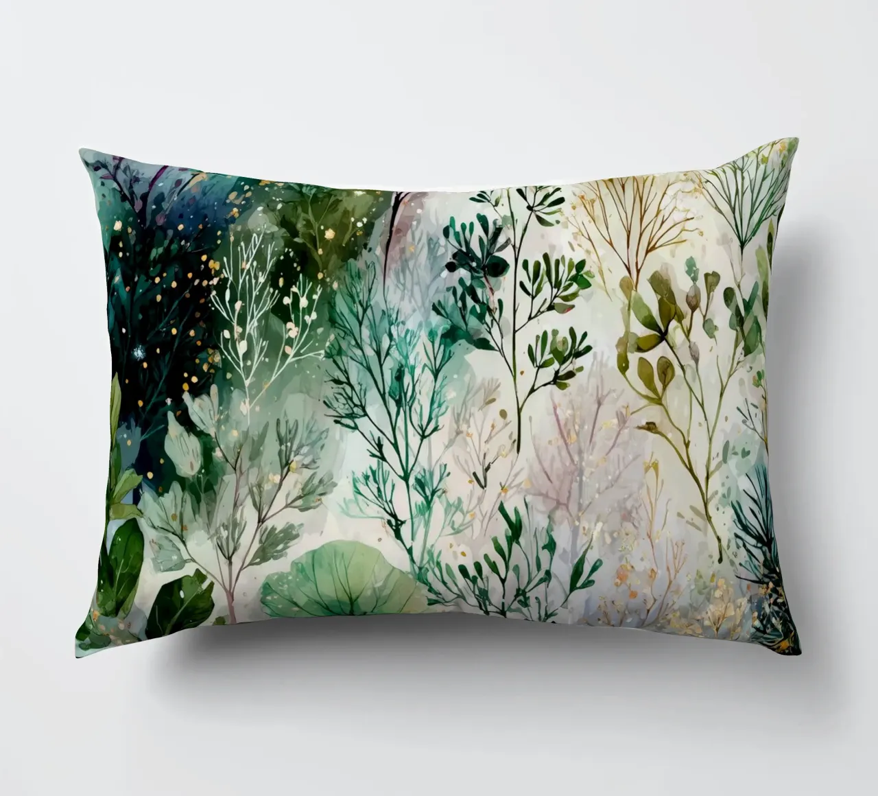 Floral meadow decorative cushion by Justyna Jaszke JBJart