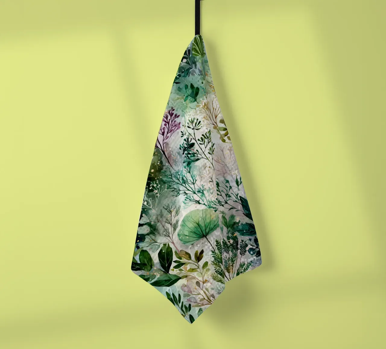 Floral meadow tea towel by Justyna Jaszke JBJart