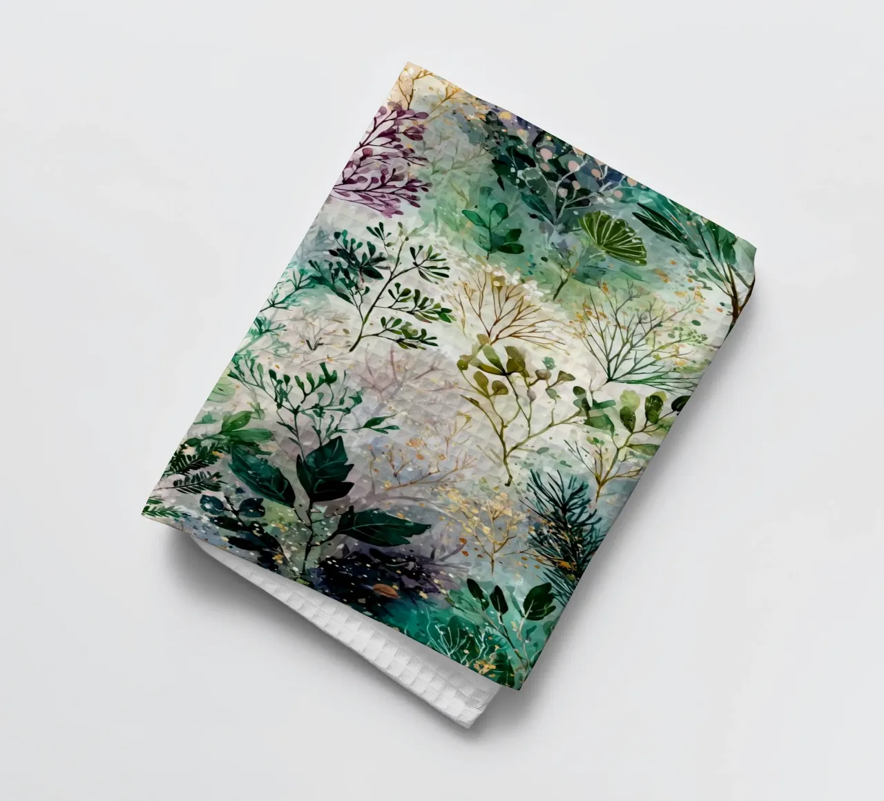 Floral meadow tea towel by Justyna Jaszke JBJart