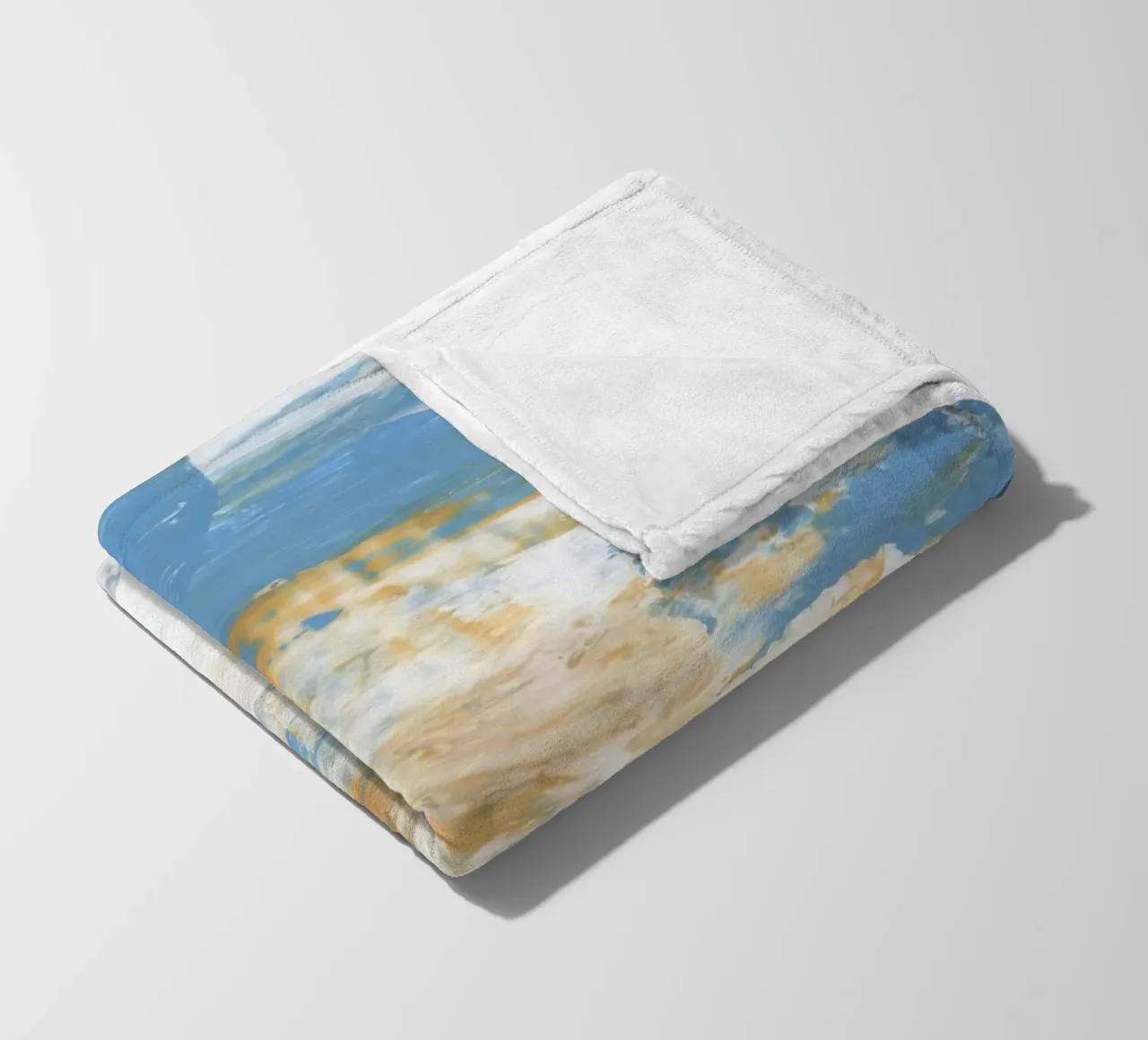 Abstract Coastal Palette - Textured Ocean Art Print fleece blanket by NorwesClub