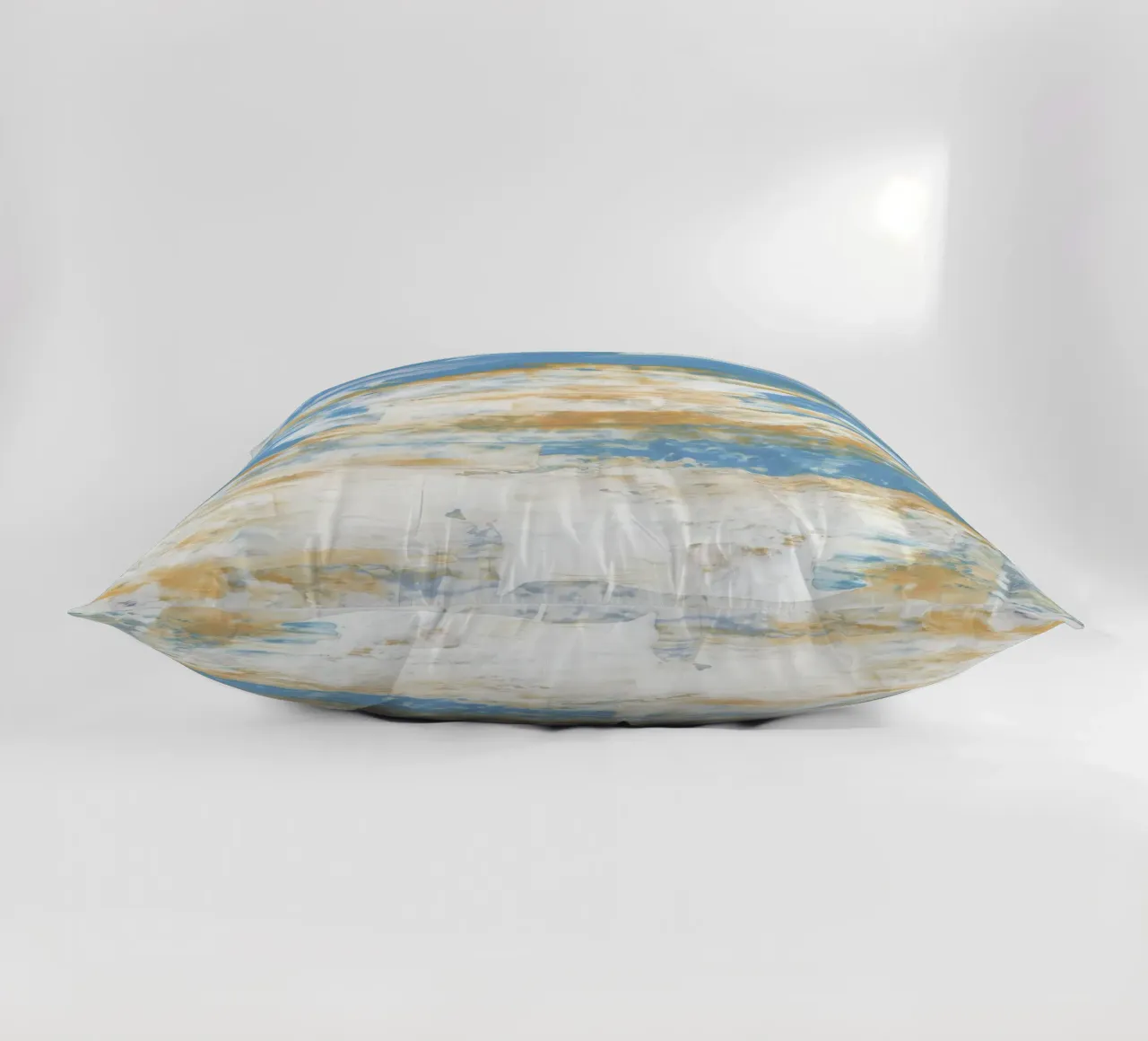 Abstract Coastal Palette - Textured Ocean Art Print decorative cushion by NorwesClub