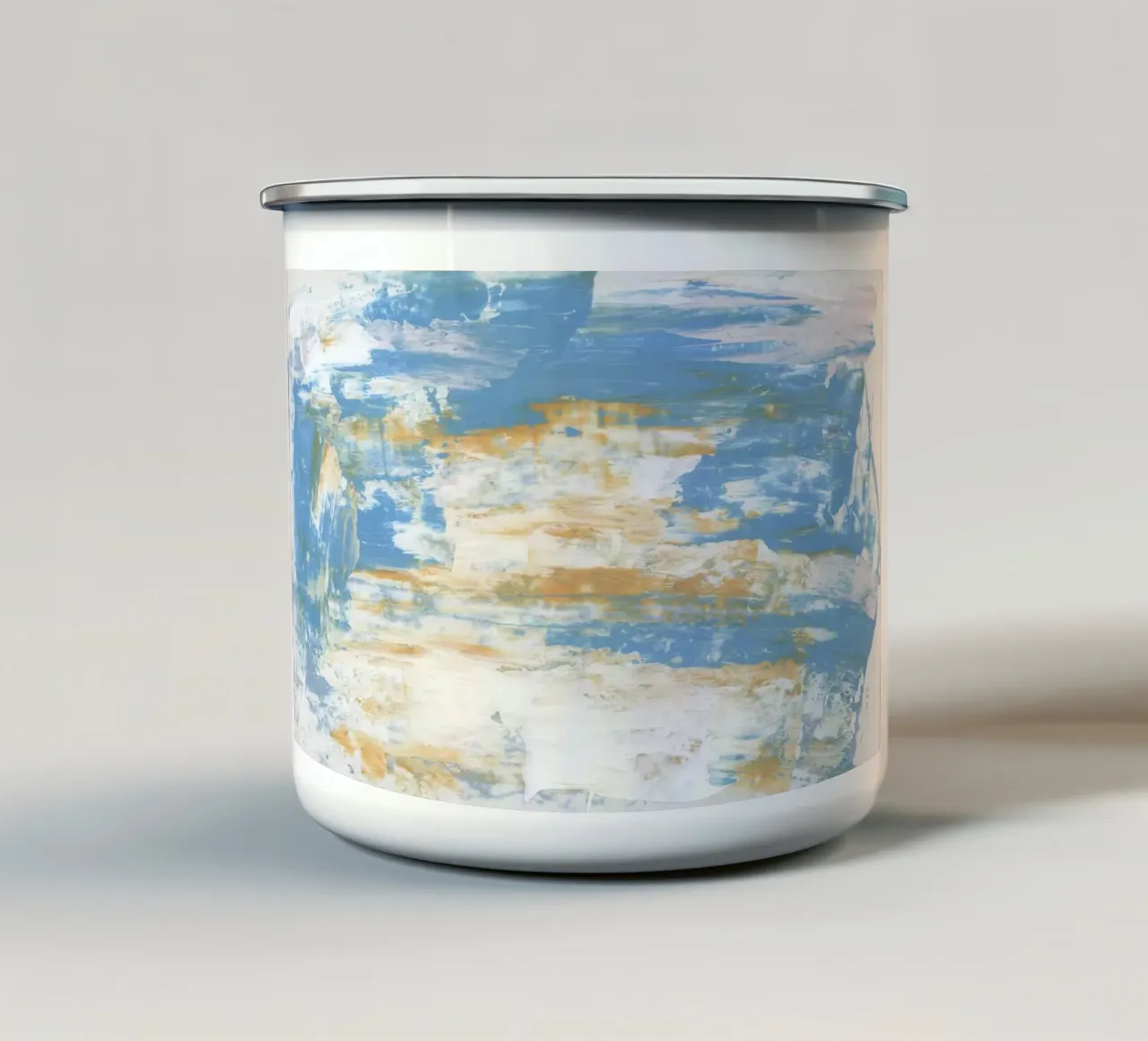 Tavolozza costiera astratta - Stampa d'arte sull'oceano con texture tazza in smalto da NorwesClub