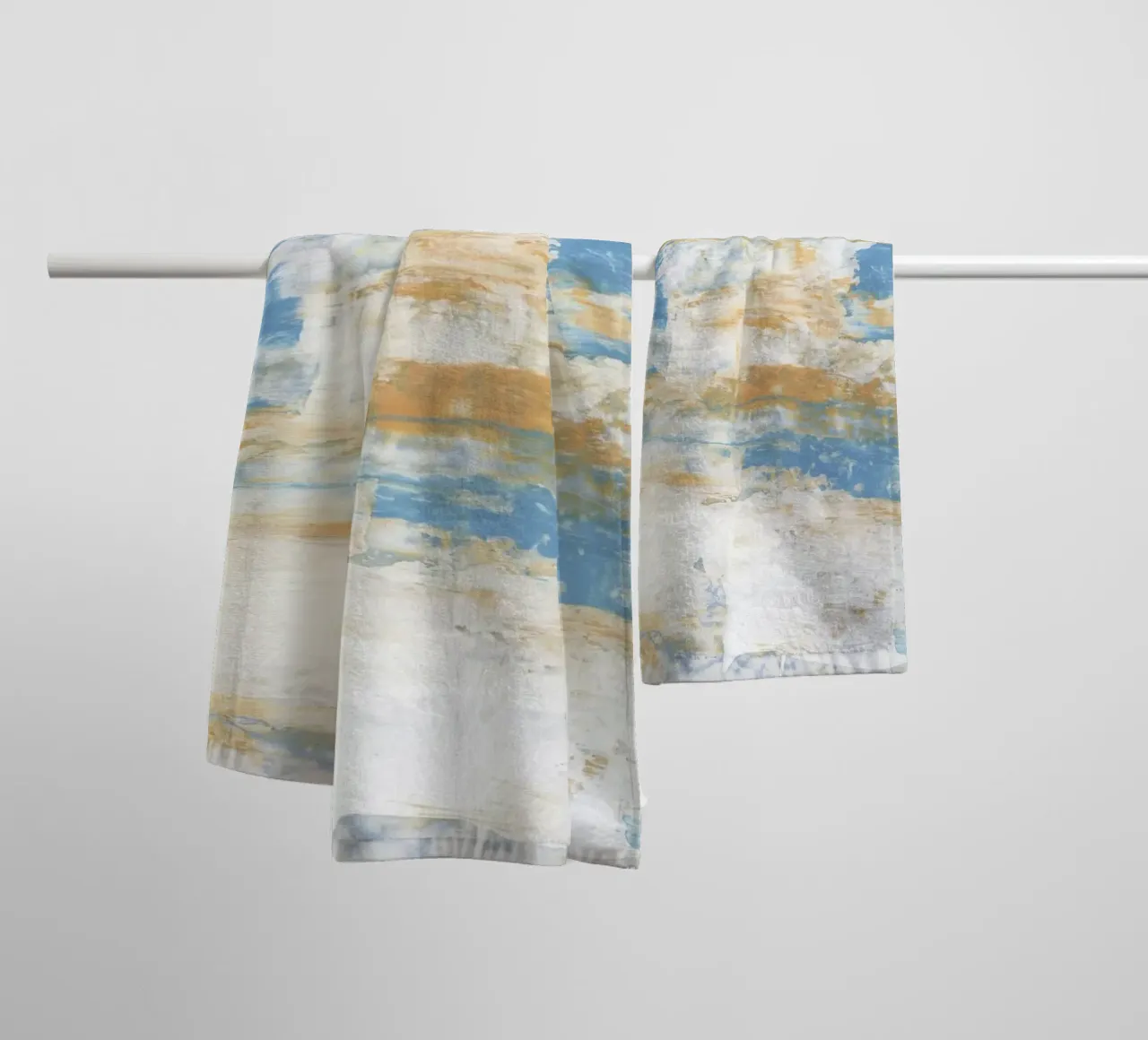 Abstract Coastal Palette - Textured Ocean Art Print towel by NorwesClub