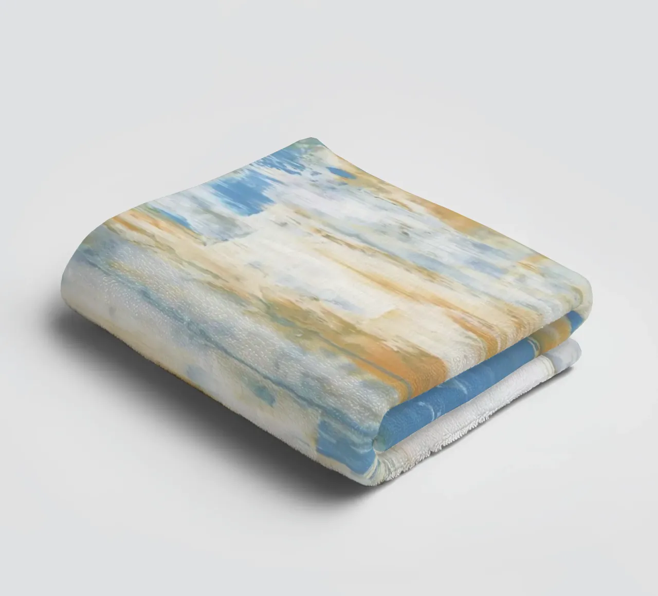 Abstract Coastal Palette - Textured Ocean Art Print towel by NorwesClub