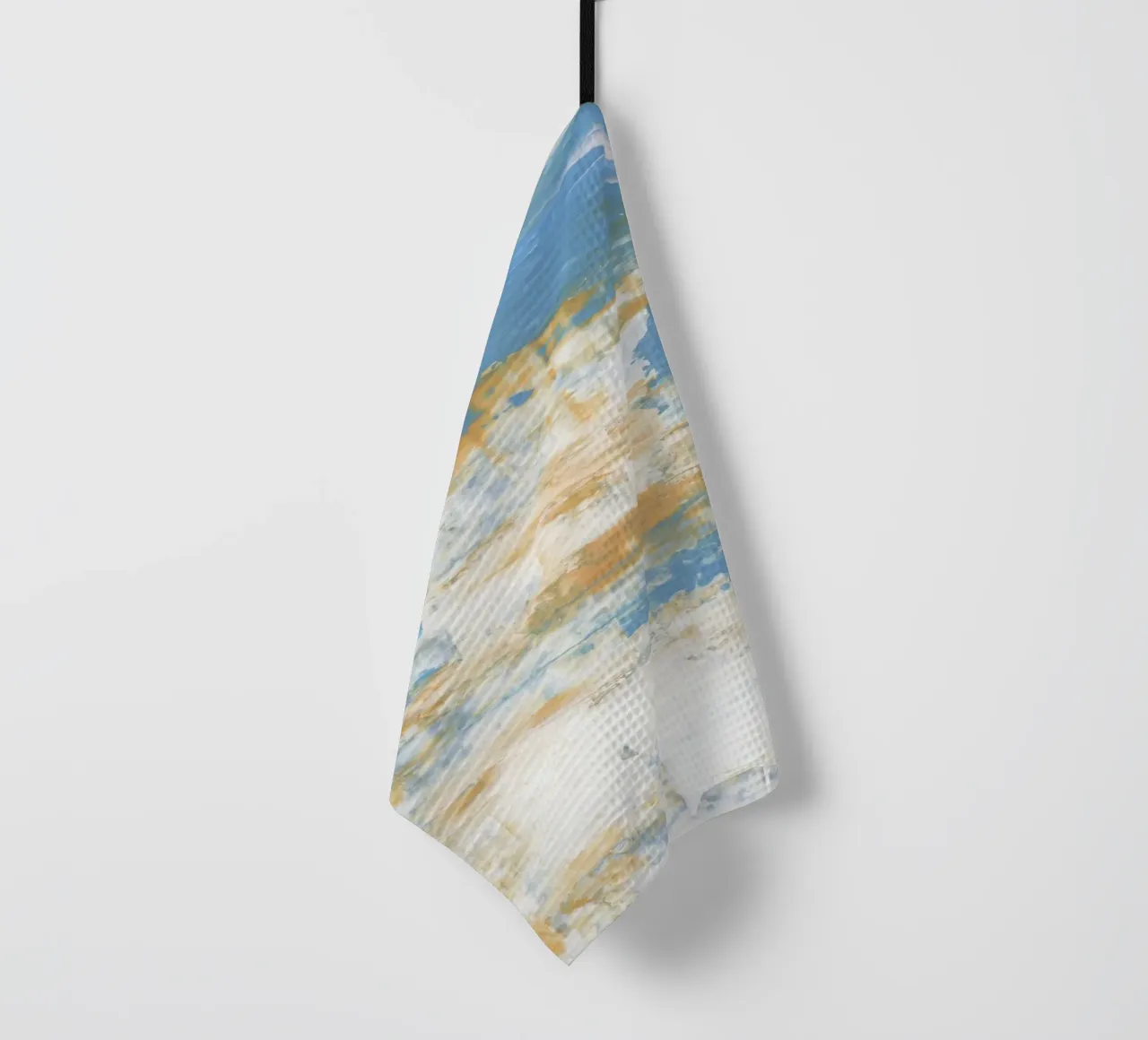 Palette côtière abstraite - Textured Ocean Art Print torchon de NorwesClub