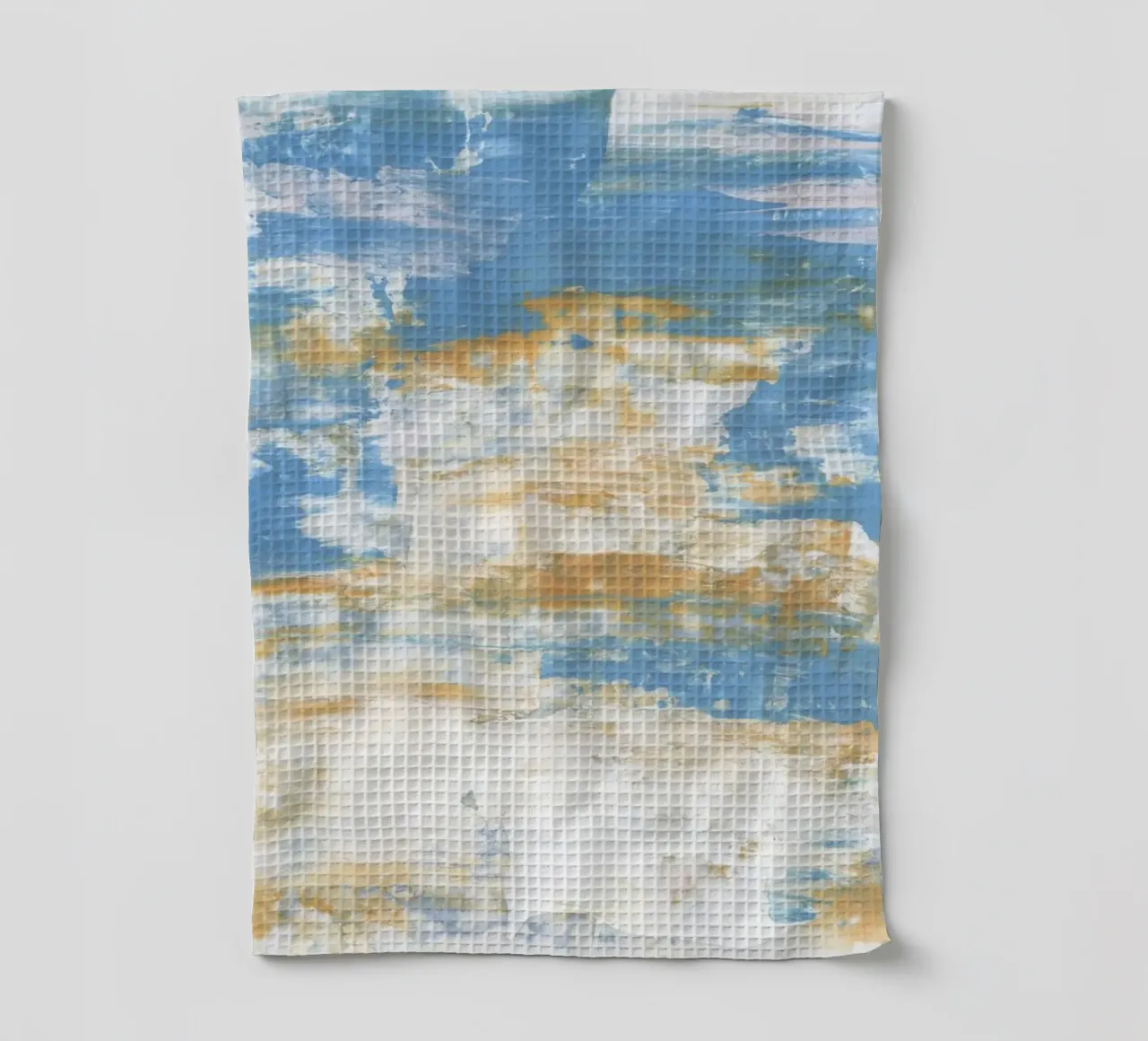 Palette côtière abstraite - Textured Ocean Art Print torchon de NorwesClub