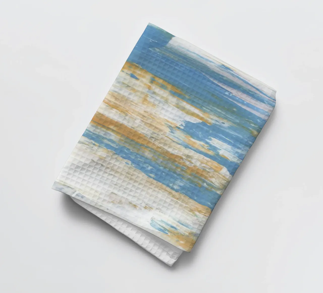 Palette côtière abstraite - Textured Ocean Art Print torchon de NorwesClub