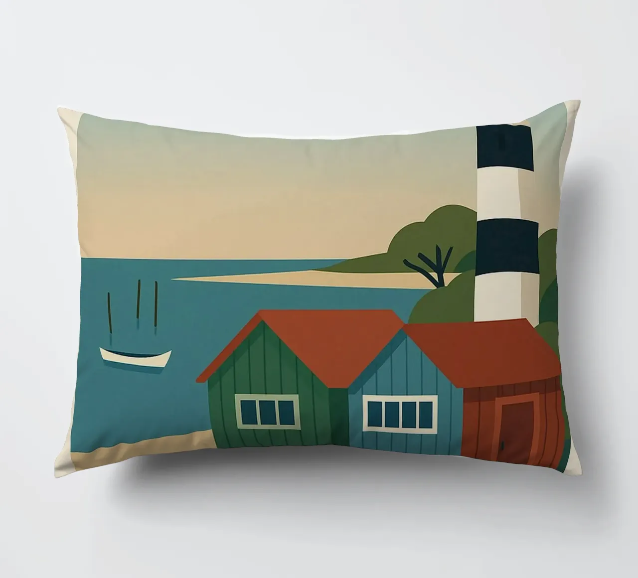 Ile d'Oléron - tra cabine, luce e libertà cuscino da JETLAG | affiches voyage