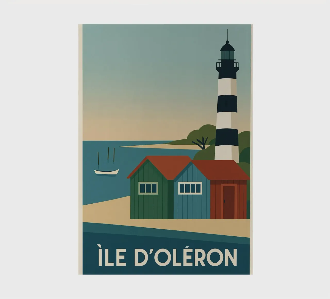 Ile d'Oléron - between cabins, light and freedom notebook by JETLAG | affiches voyage