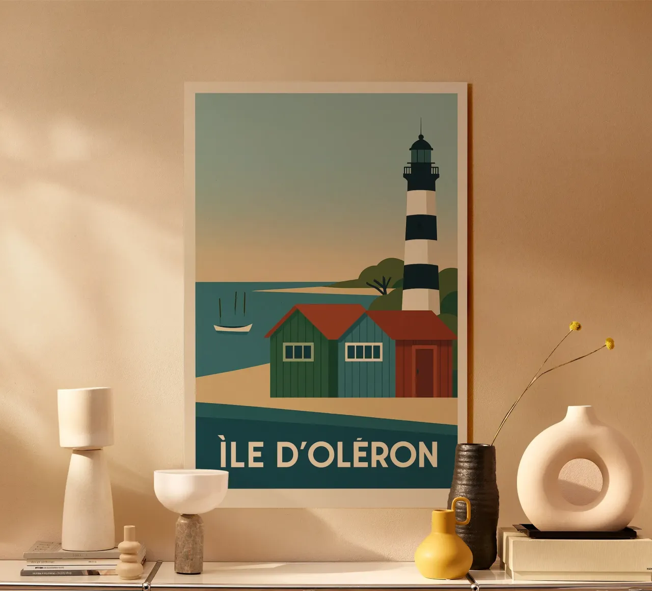 Ile d'Oléron - tra cabine, luce e libertà plexiglass da JETLAG | affiches voyage