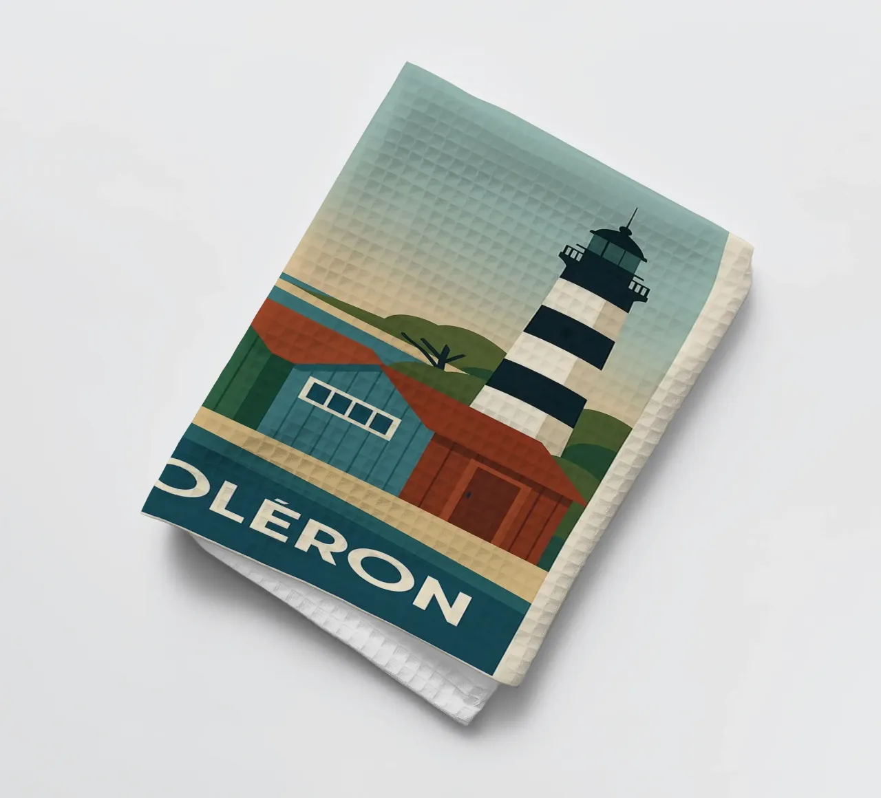 Ile d'Oléron - tra cabine, luce e libertà canovaccio da cucina da JETLAG | affiches voyage